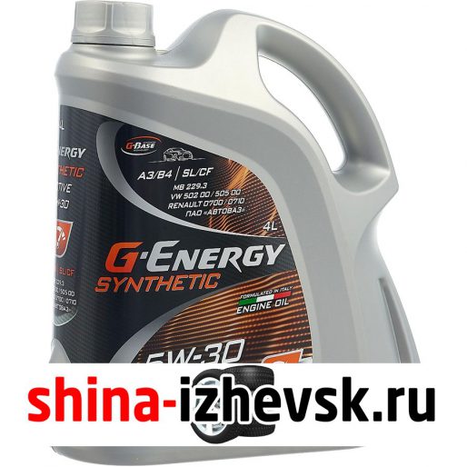 Моторное масло для автомобиля Масло моторное G-Energy Synthetic Active 5W-30 4 л SL/CF в Ижевске